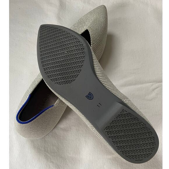 Rothy’s 'The Point' Flax Birseye Flats Women's 11 Knit Ballet Flats Comfort - Picture 4 of 6